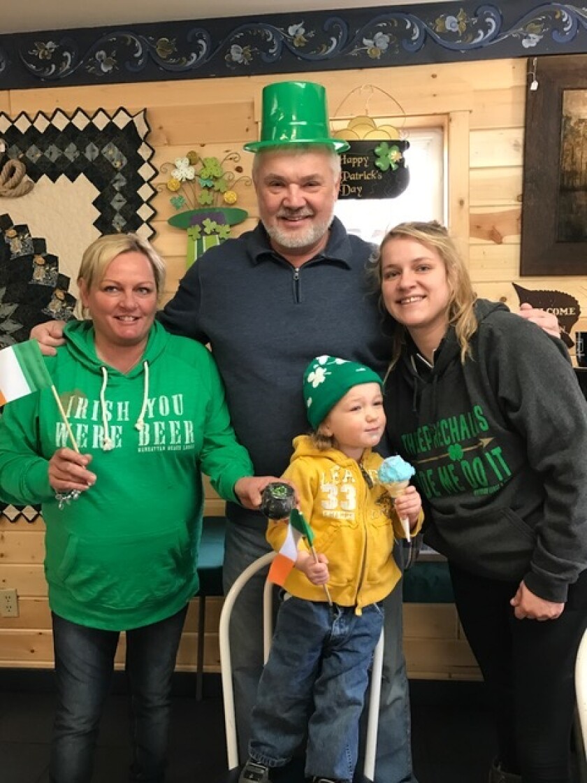 Bill Leadens, of Fifty Lakes, found Crosslake's Pot O'Gold near the boat landing at the U.S. Army Corps of Engineers Friday, March 17.