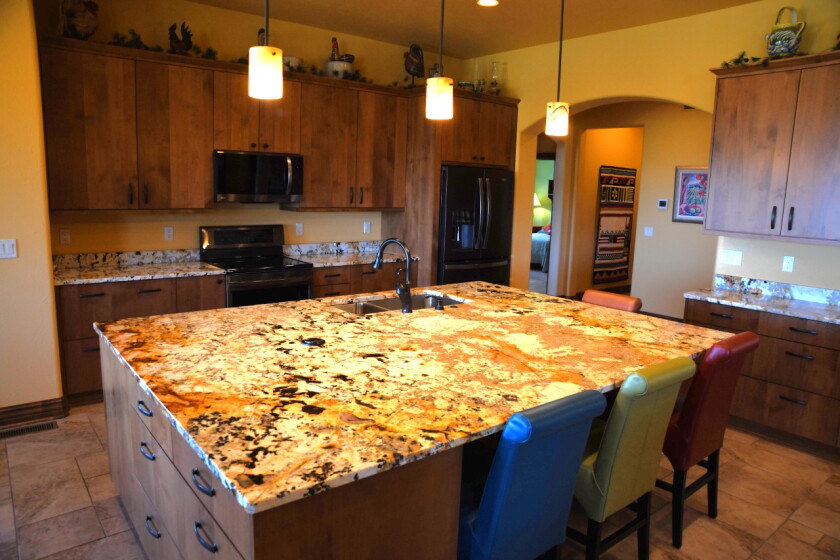 An expensive kitchen space is showcased.