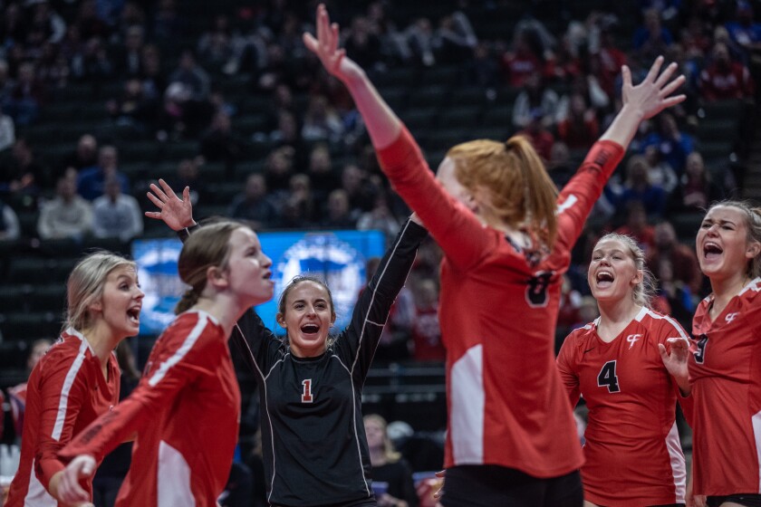 Cannon Falls, Pequot Lakes Class AA Championship volleyball