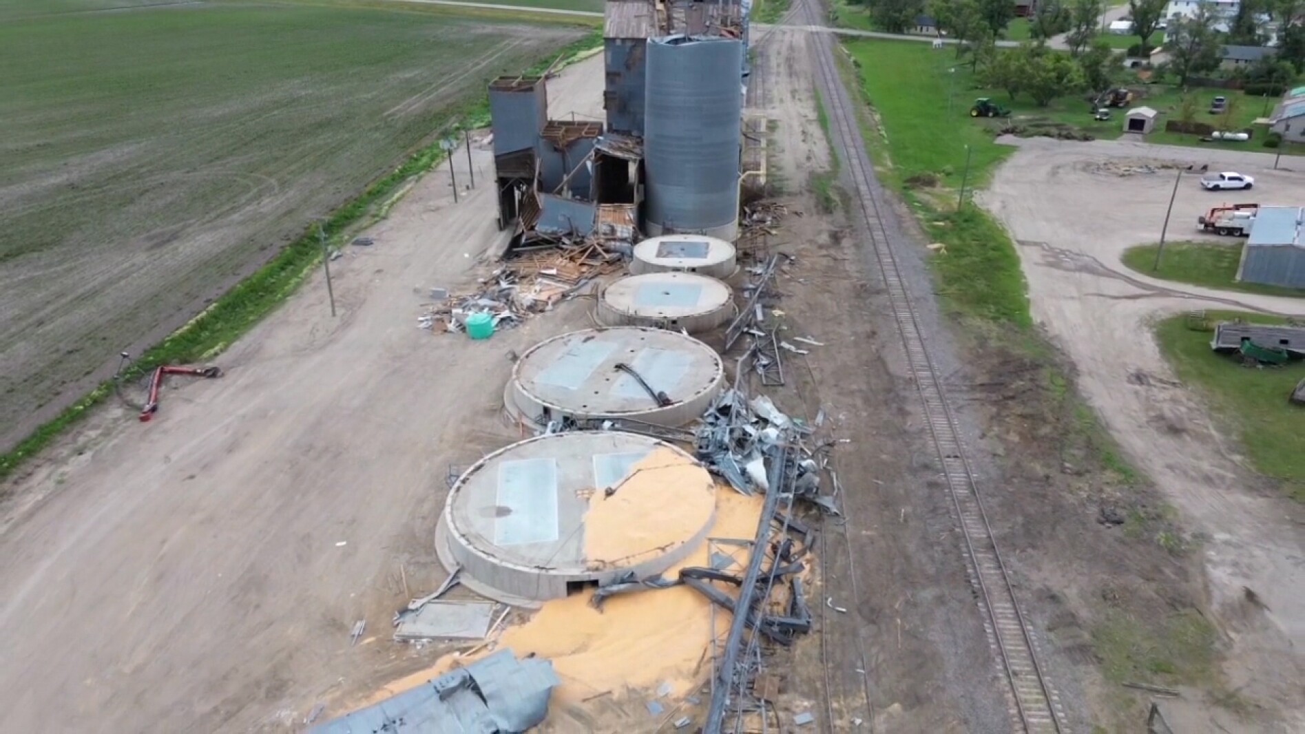 Farmers scramble for storage after losing grain bins in June storms