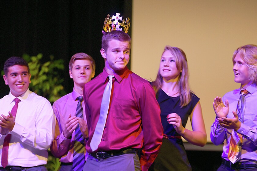 Briana Sanchez / TribuneTyler Johnson is crowned homecoming prince.