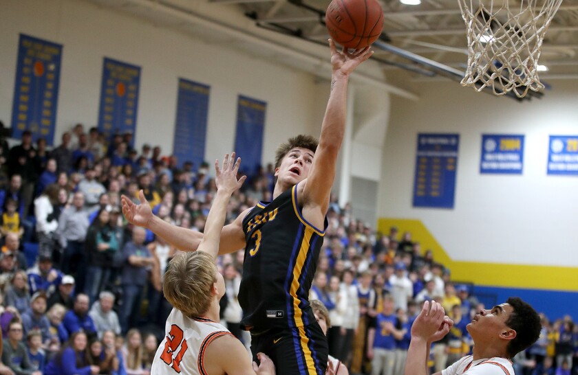 Player shoots on defense.