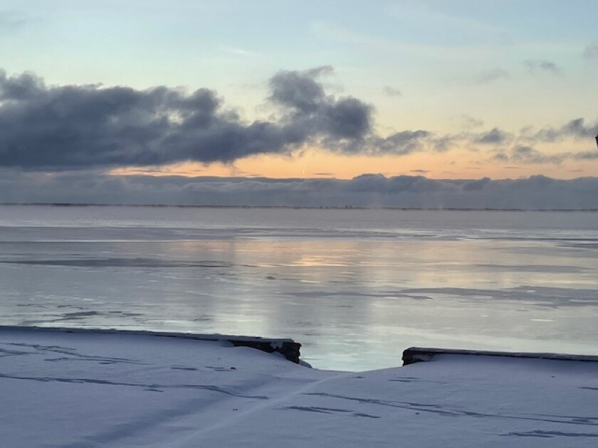 Frozen lake