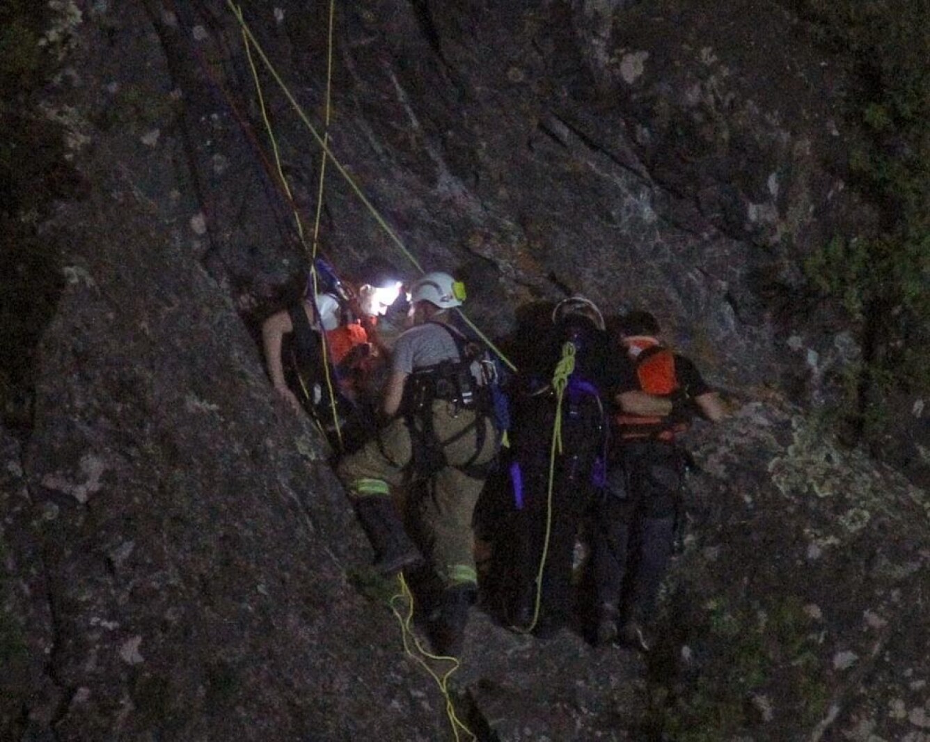 Rope rescue team lifts two people to safety from ledge above NE Minn ...
