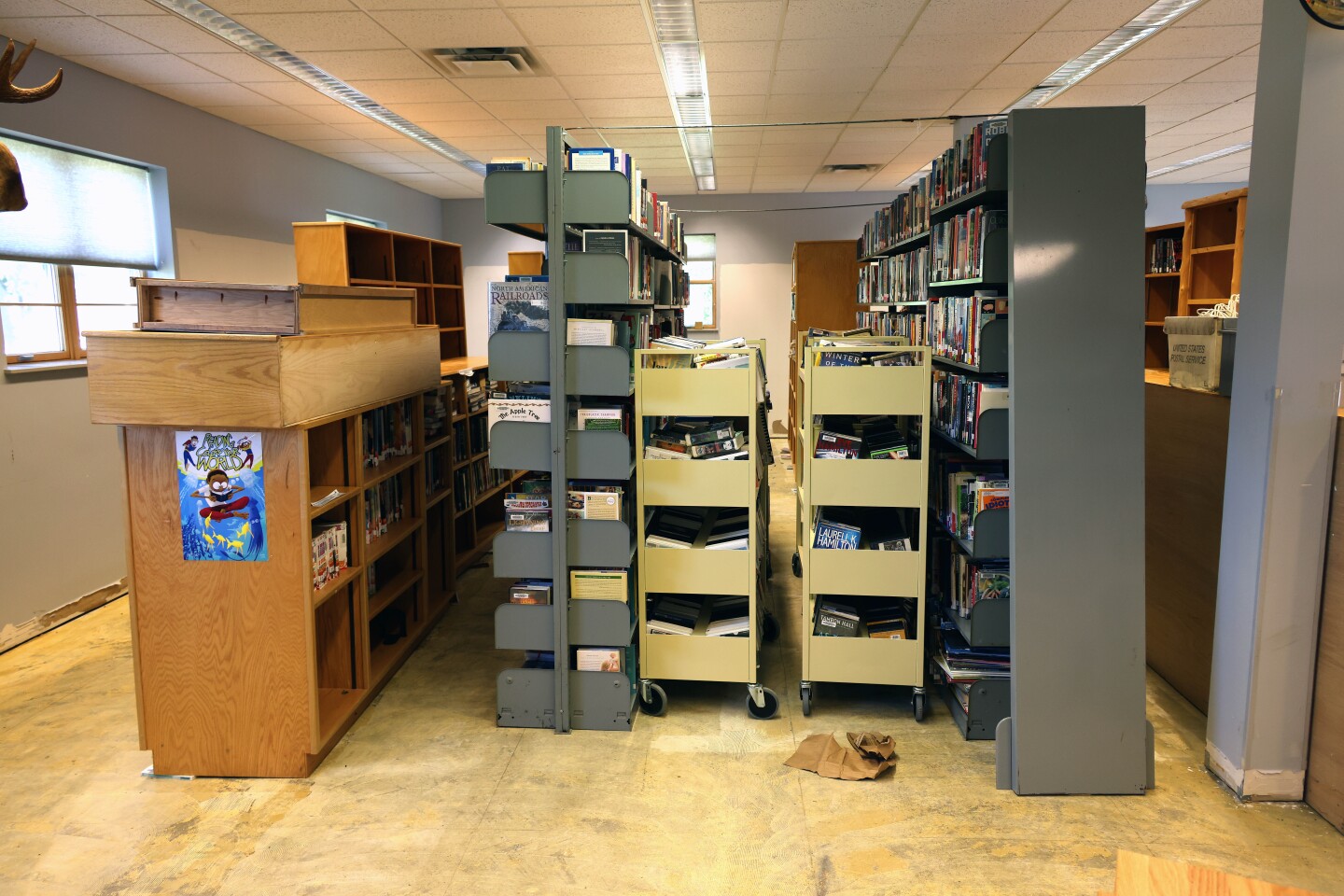 Flood damaged library