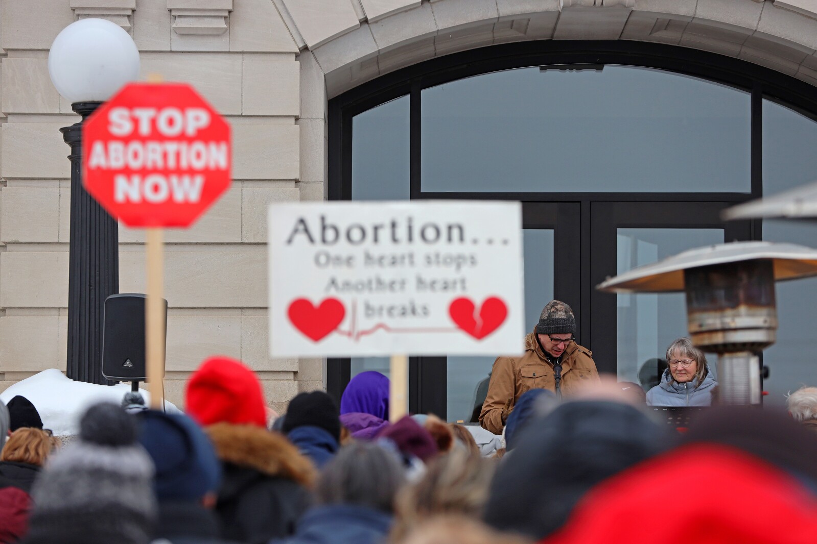 People participate in the March for Life on Sunday, Jan. 22, 2023, in Brainerd.