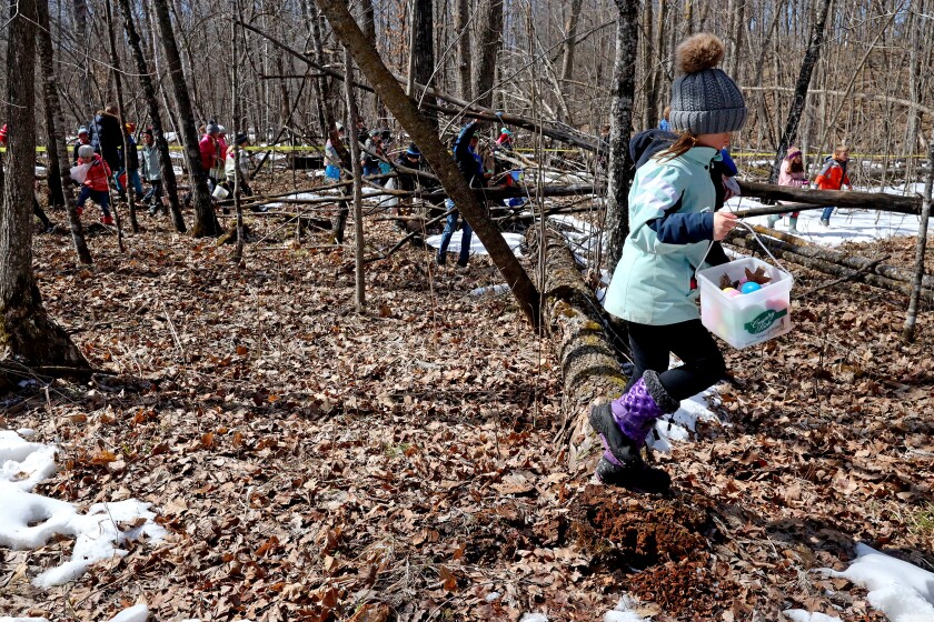 Families enjoy the Annual Lake Shore Easter Egg Hunt Saturday, April 17, 2022, at Fritz Loven Park.
