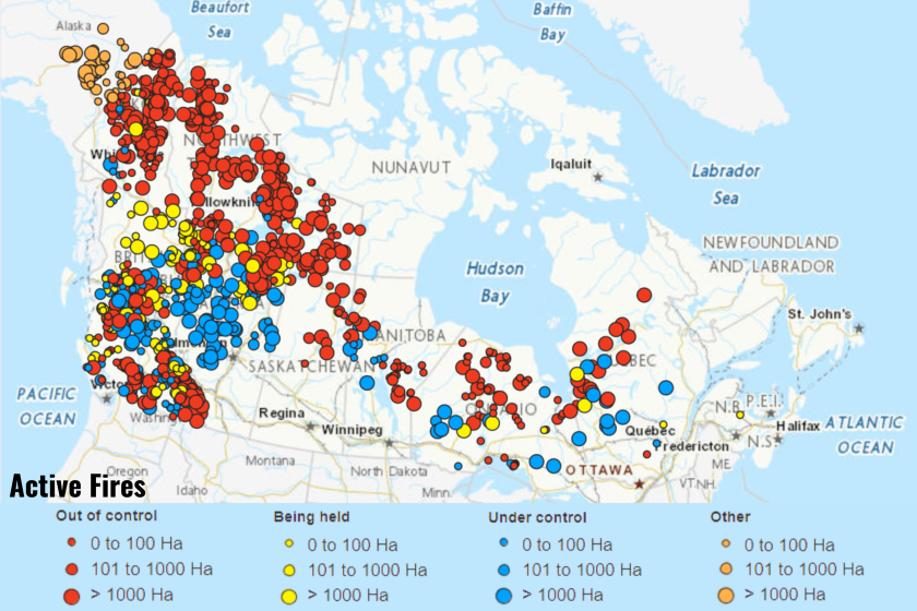 Canada Fires 2025 Map