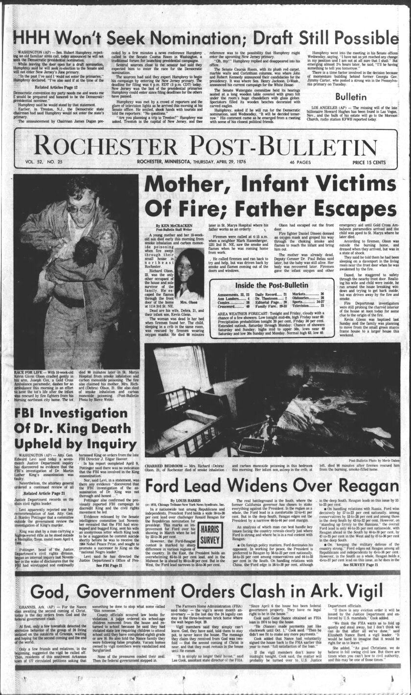 America 250: 50 years ago today - April 29, 1976 - Post Bulletin ...