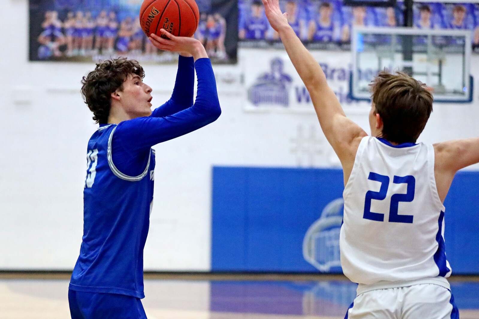 Brainerd's Luke Diem shoots a 3-pointer against Sartell on Thursday, Jan. 12, 2023, at Brainerd.