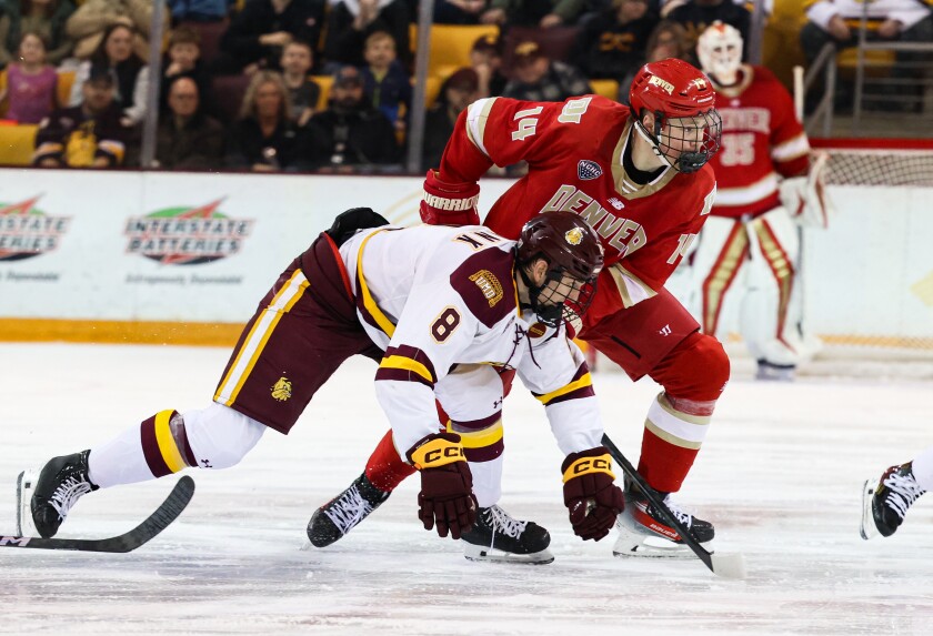People playing hockey