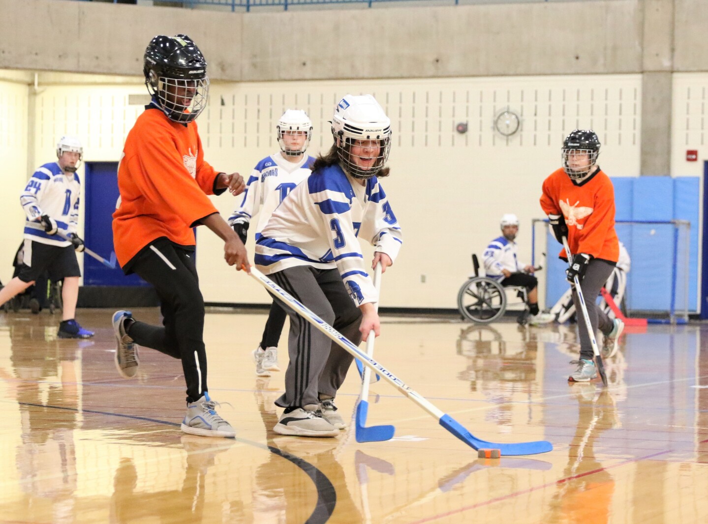 Brainerd floor hockey against St. Paul Humboldt Friday, March 18, 2022, in the State Quarterfinals at Bloomington Jefferson High School.