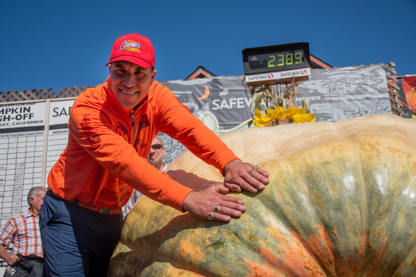 Half Trevis Minnesota’s Travis Gienger wins fifth Half Moon Bay pumpkin title with ...