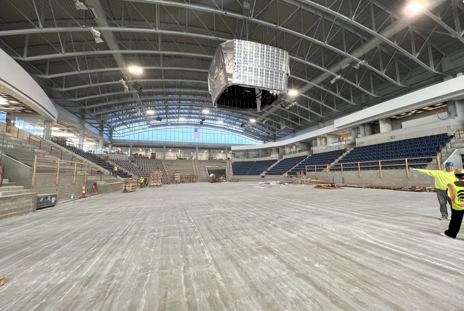 Fifty days away from opening night, the final stages of Midco Arena