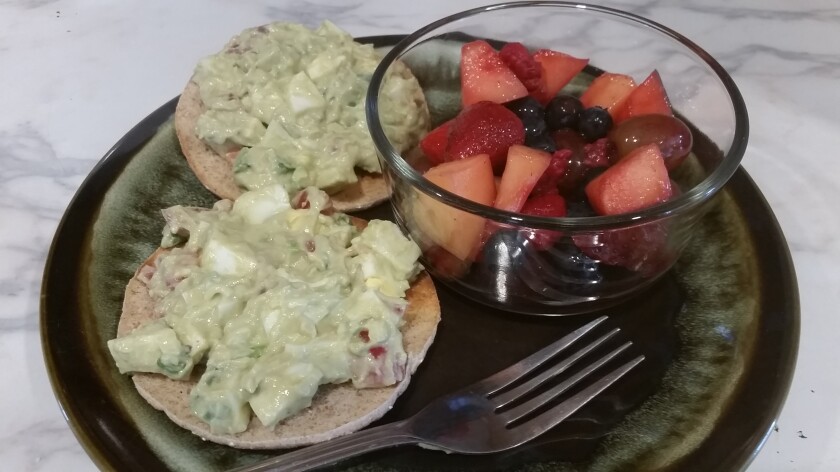 Chelsey whipped up this Guacamole Egg Salad on a whim. Chelsey Perkins / Forum News Service