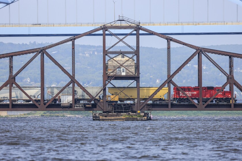 railroad swing bridge