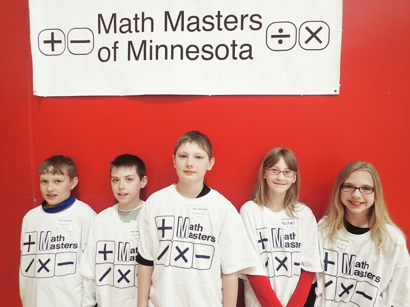 Alex Zwart Math Area students excel at Math Masters contest - Alexandria Echo Press ...