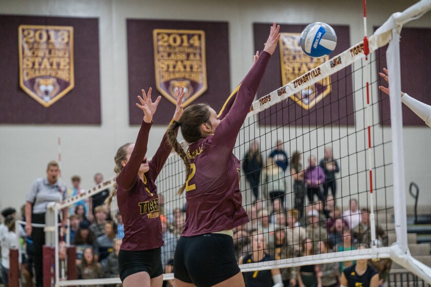 Stewartville, Byron Section 1AAA girls semifinal volleyball