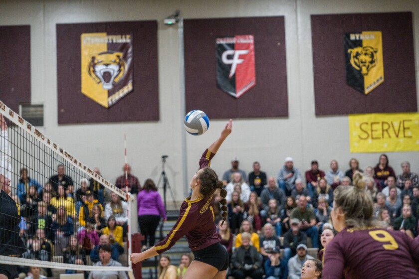 Stewartville, Byron Section 1AAA girls semifinal volleyball