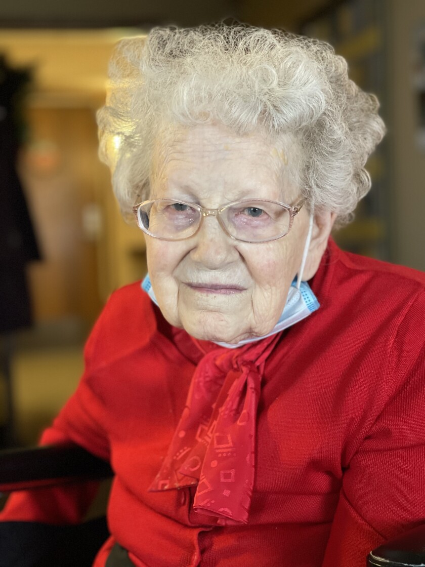 Helma Lein, a resident at Edgewood Hawks Point in Dickinson, is turning 106 years old on Monday, March 28, 2022. Lein now spends her time writing poetry, with some of her writings even being published in The Dickinson Press.