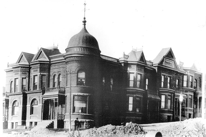 The Pastoret Terrace building, c.1887.