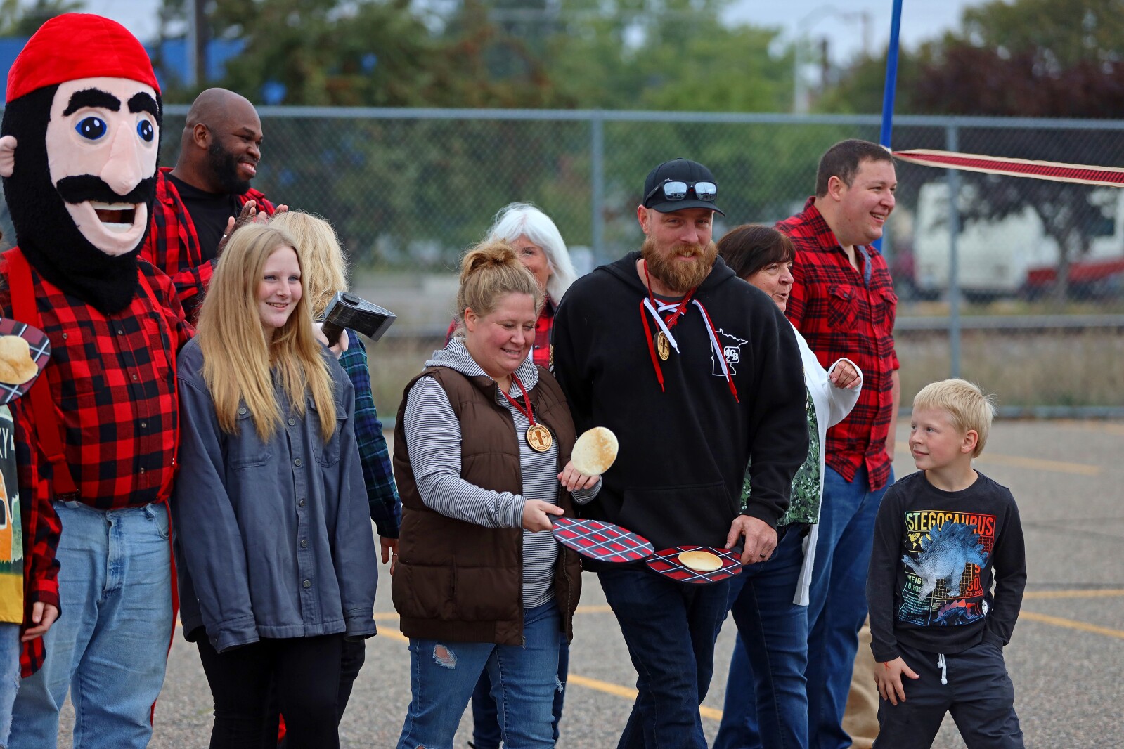 People gather downtown Saturday, Sept. 24, 2022, during the second annual Paul Bunyan Flapjack Festival in Brainerd.