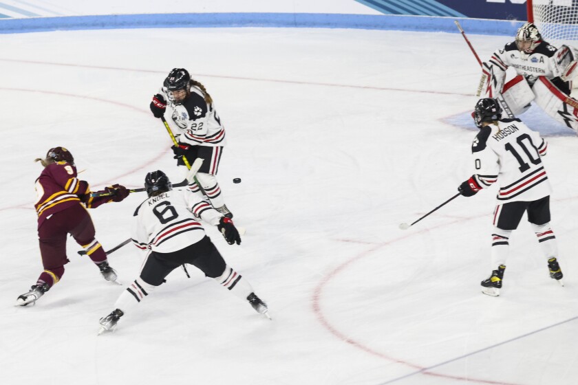 Minnesota Duluth Women's Hockey takes on the Northeast in the Frozen Four Semifinals at Pegula Ice Arena