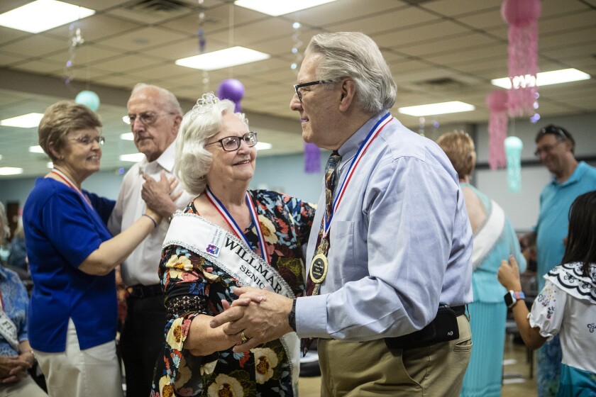 David and Diana Frey share a dance together after being named the 2022 Senior Ambassadors at the Senior Ambassador Coronation at the Willmar Community Center on Wednesday, June 22, 2022 to kick off this year's Willmar Fest.