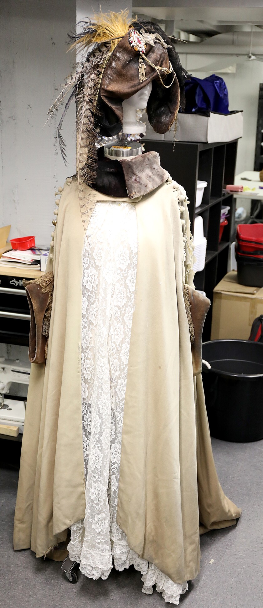 A costume worn by Angela Lansbury from the play Dear World performed on Broadway in 1969