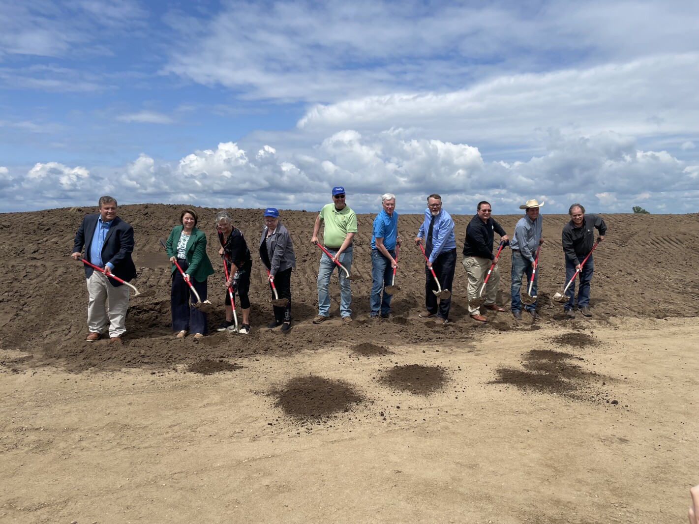 Shovels hit the dirt as building begins for new meat processing facility in Staples