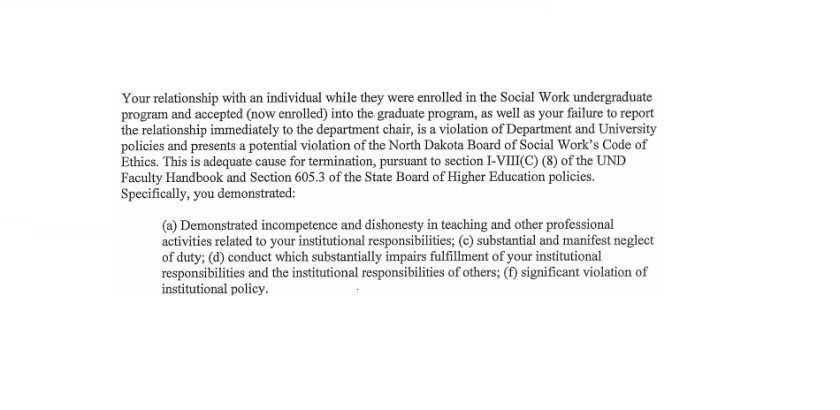 EMBED: Excerpt from Flanagan letter about Jackie Hoffarth