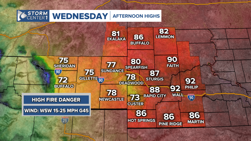 Weather Update Red Wednesday Forecast: Red Flag Warning for most of the region today ...