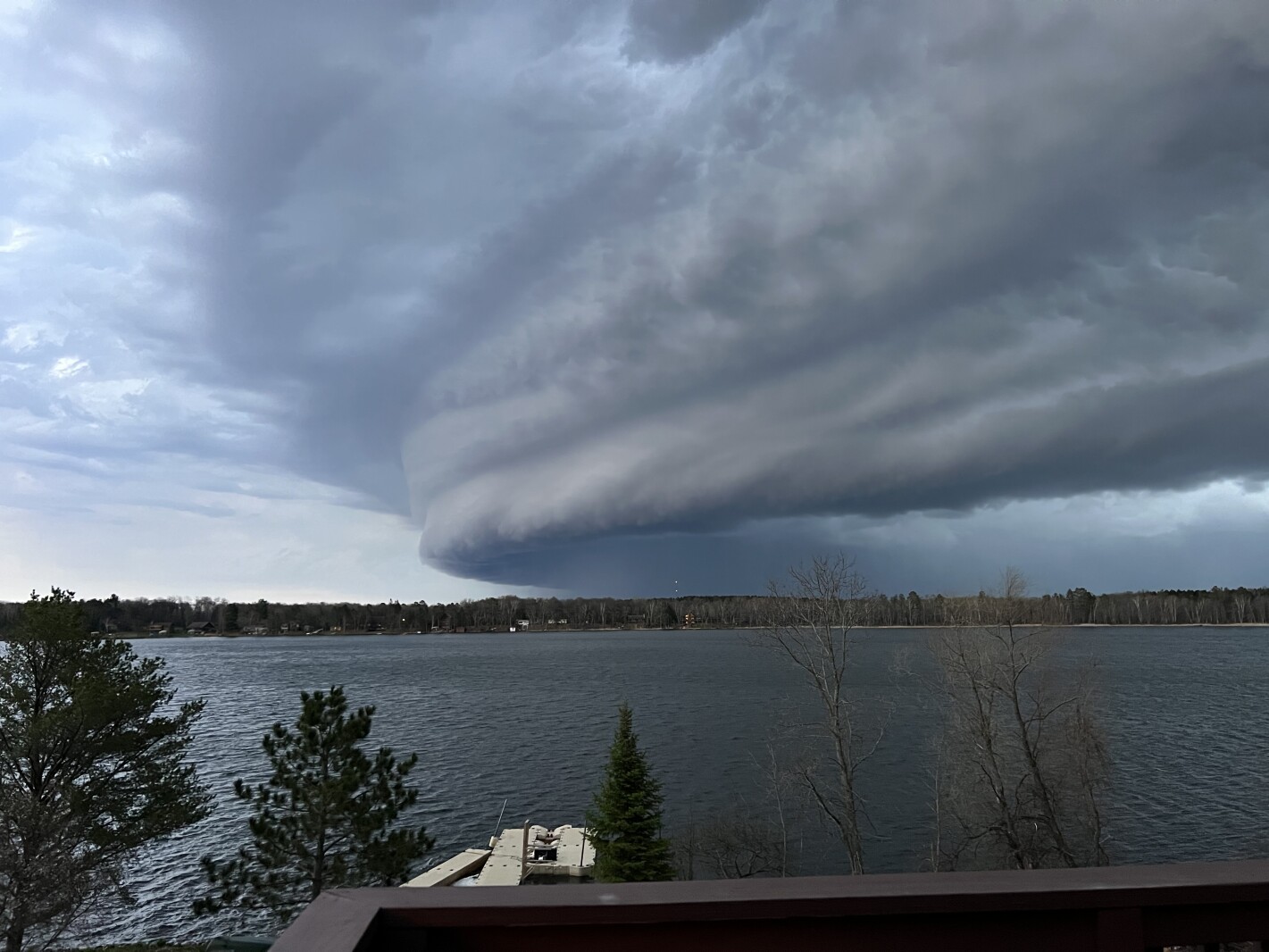 Clouds accompanying severe weather on May 12, 2022 in central Minnesota
