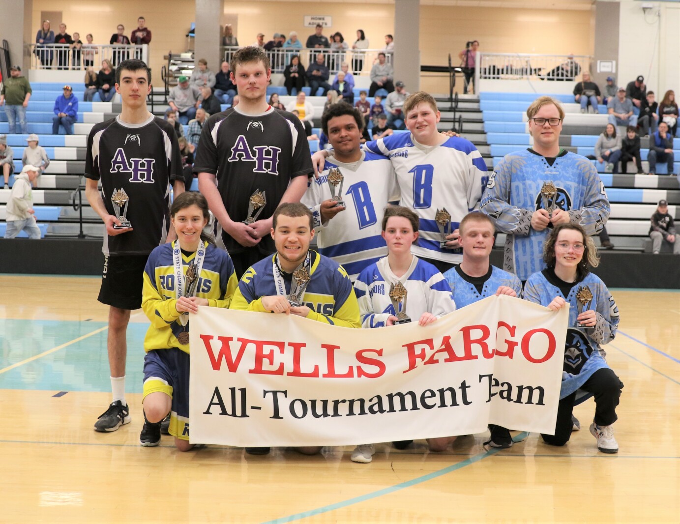 Brainerd vs Dakota United Saturday, March 19, 2022, during the adapted floor hockey state championship game at Bloomington Jefferson High School.