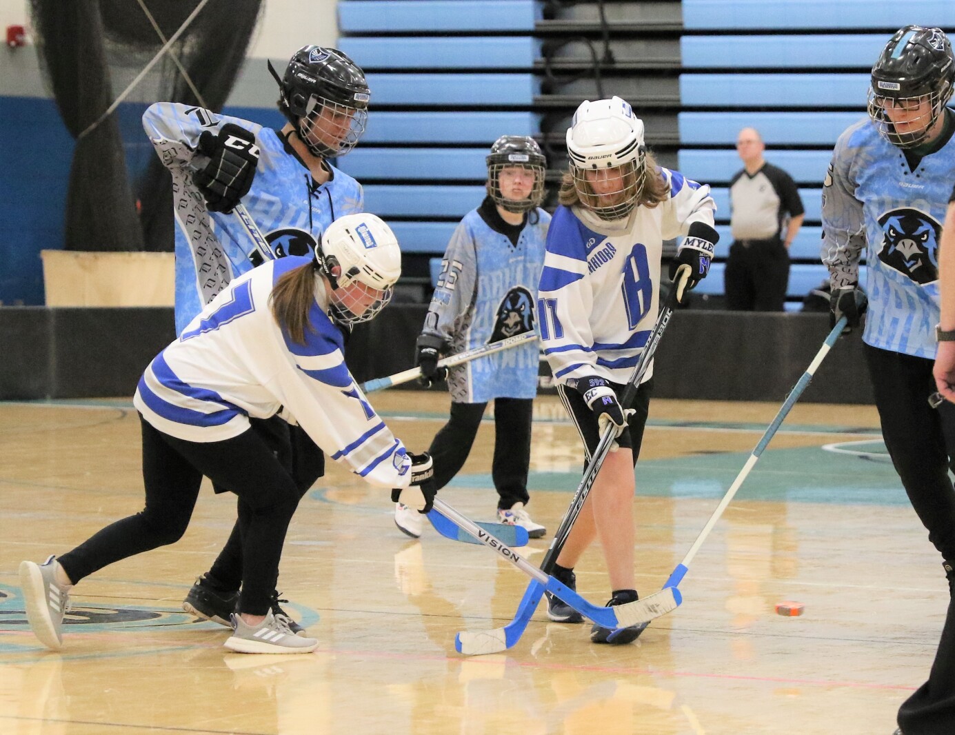 Brainerd vs Dakota United Saturday, March 19, 2022, during the adapted floor hockey state championship game at Bloomington Jefferson High School.