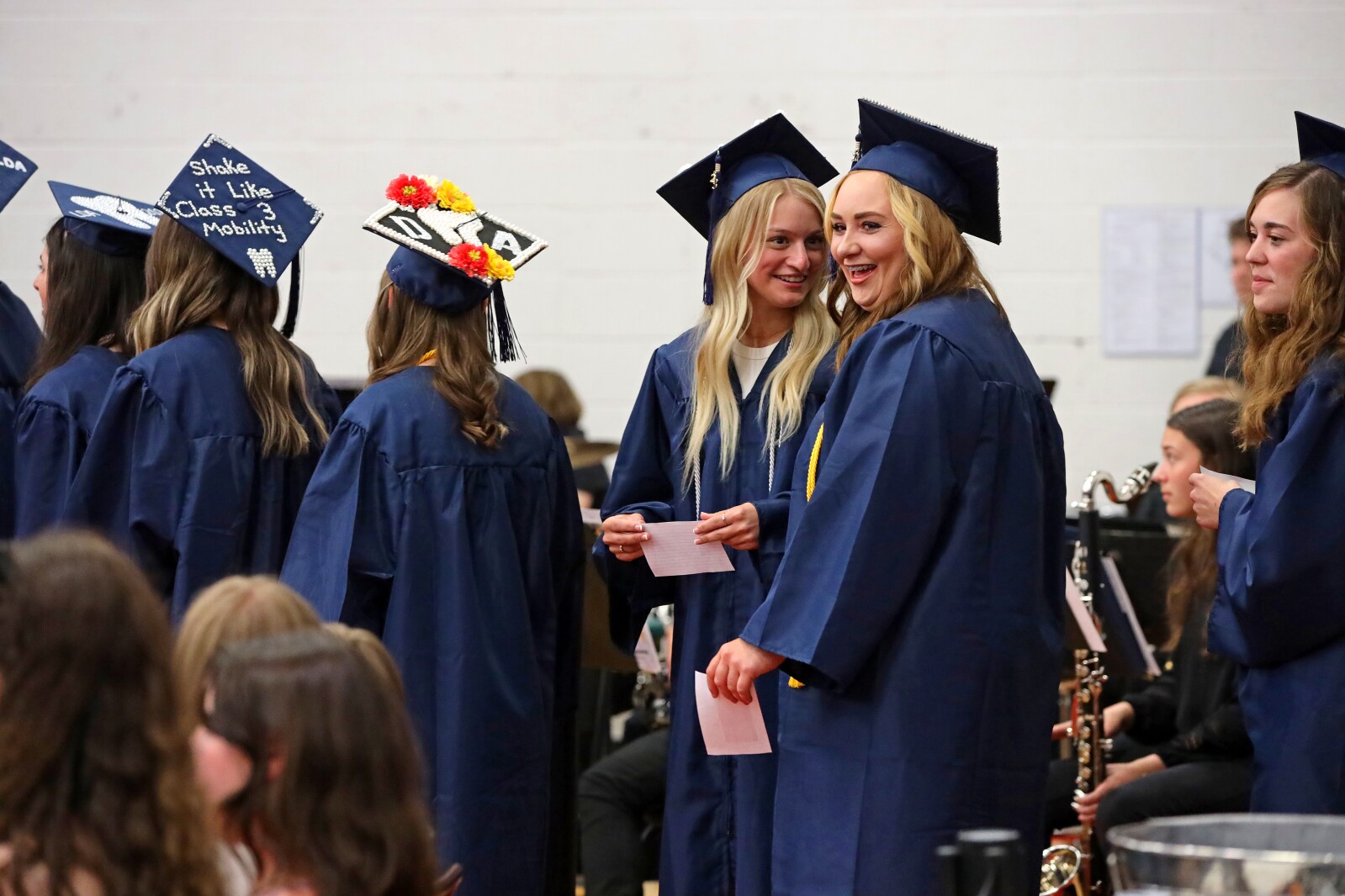 Students stand in line to get their diplomas Thursday, May 11, 2023, at Central Lakes College in Brainerd.
