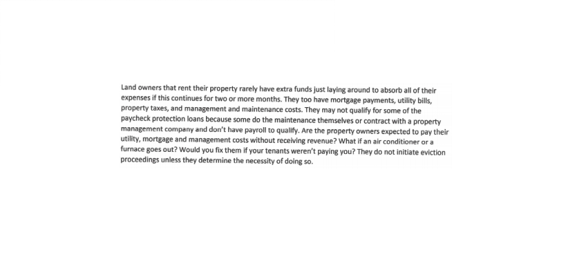 EMBED: Excerpt from Rep. Dan Ruby letter on evictions