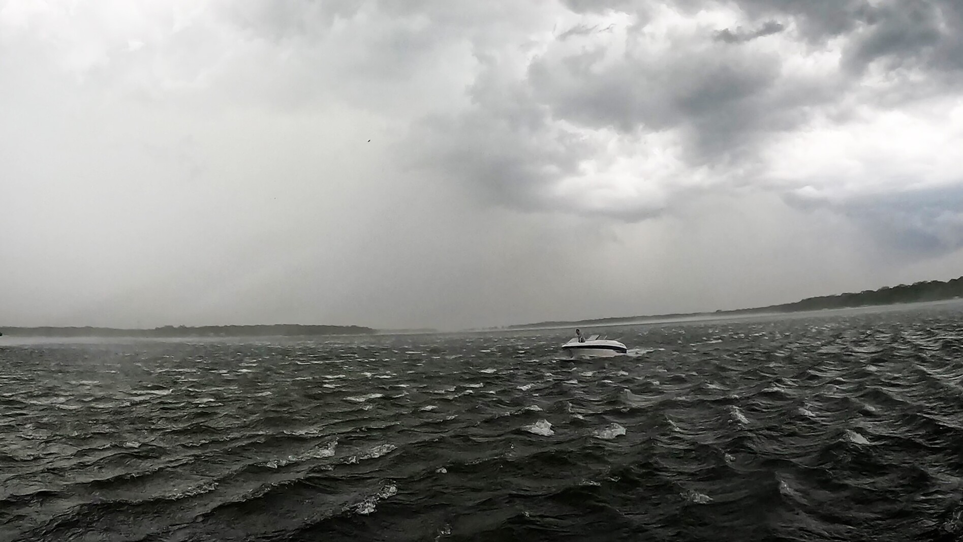 boater seeks shelter in storm