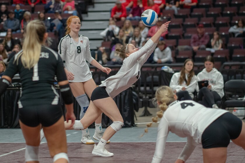 Cannon Falls vs. Caledonia Volleyball Section 1AA Section Champi