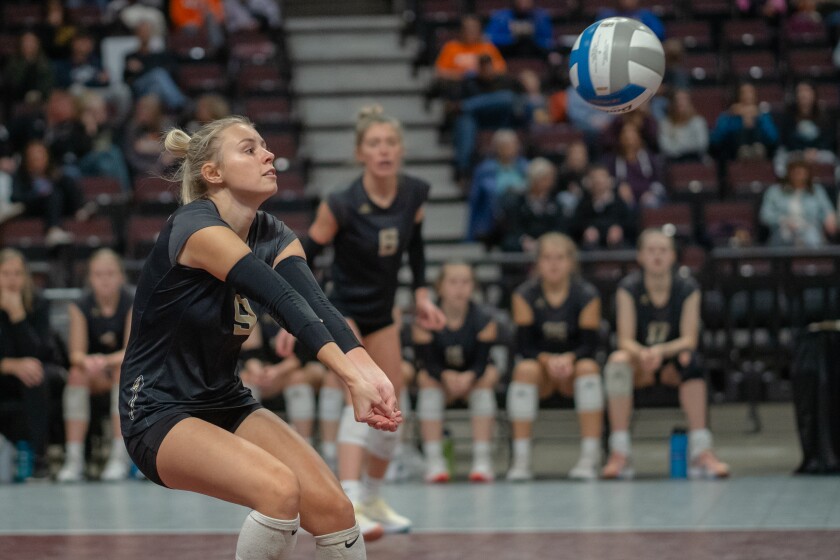 Cannon Falls vs. Caledonia Volleyball Section 1AA Section Champi