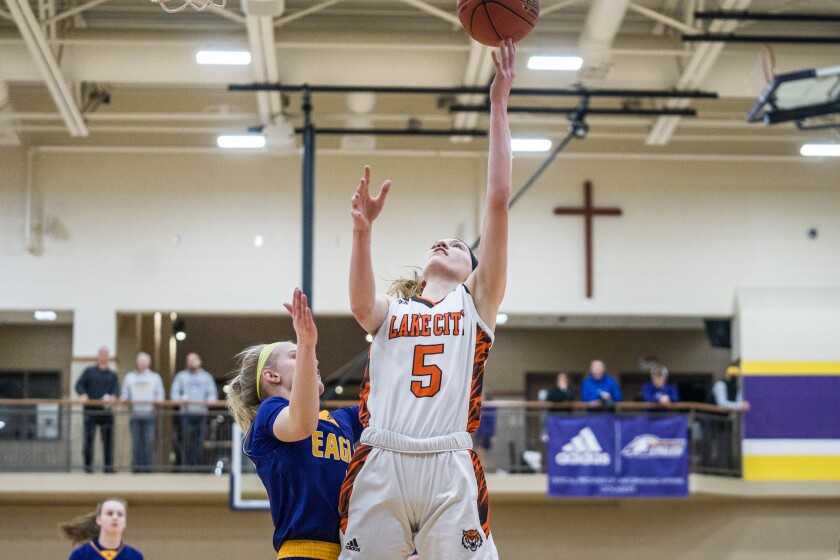 Lourdes, Lake City girls basketball