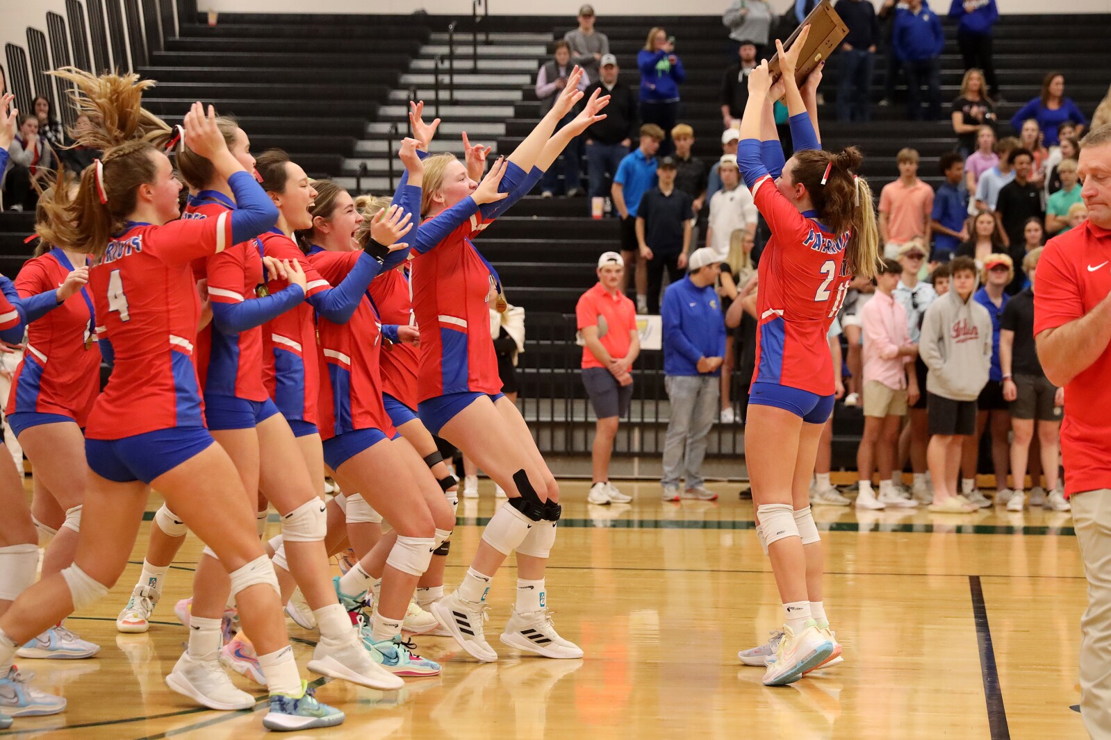 Pequot Lakes against St. Cloud Cathedral on Saturday, Nov. 5, 2022, during the Section 6-2A Final at Sauk Rapids.