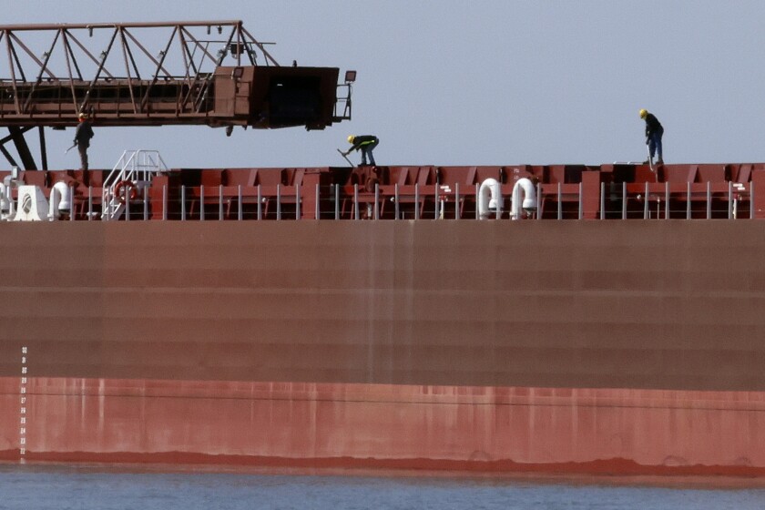 Mark W. Barker arrives in Duluth.