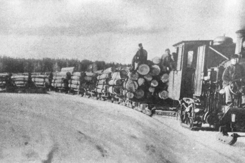 HUBBARD HISTORY CORNER Akeley’s unique logging achievements Park