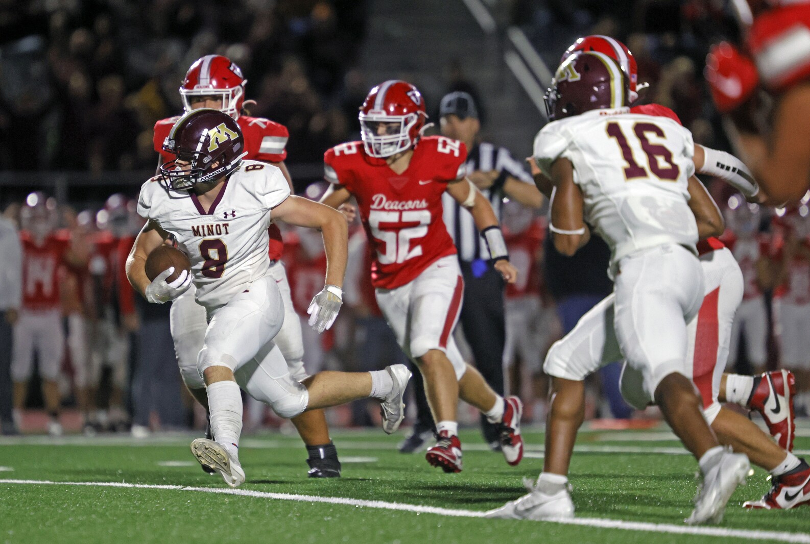 Minot fueled by 6 interceptions in road win over Fargo Shanley ...