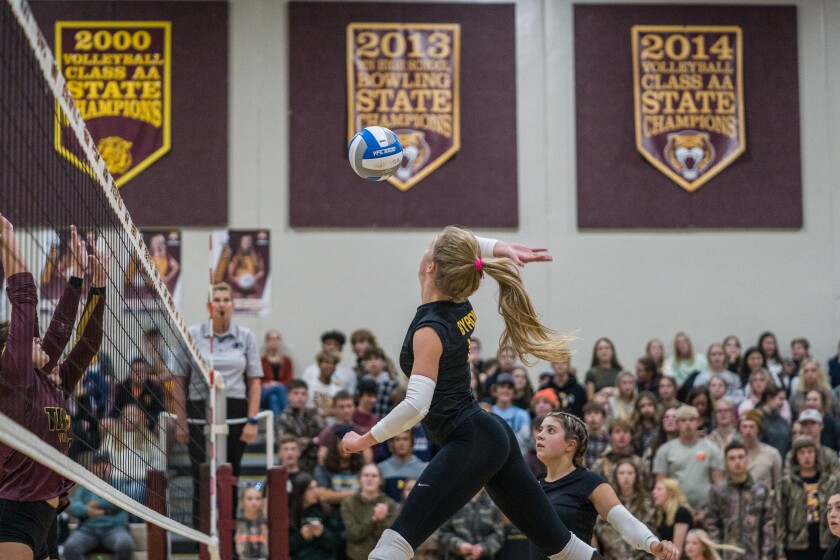 Stewartville, Byron Section 1AAA girls semifinal volleyball