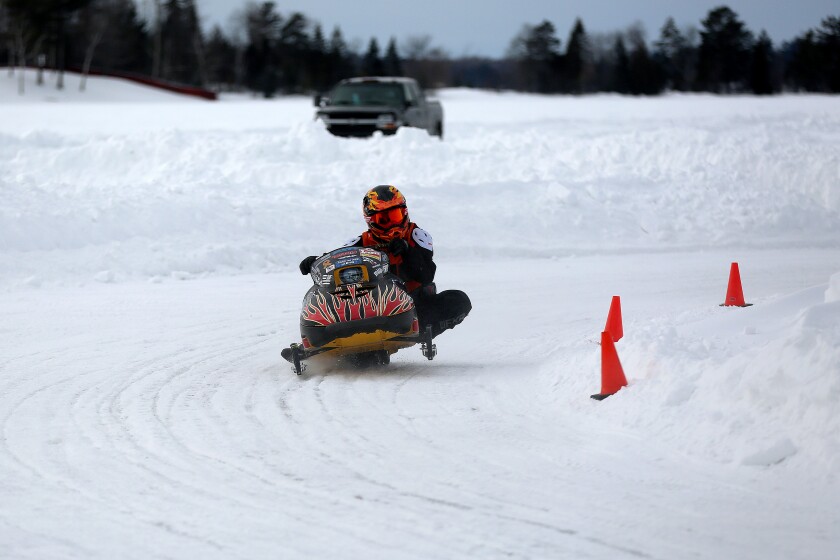Photos and video: Snowmobile racing with Kids Championship Power Racing ...