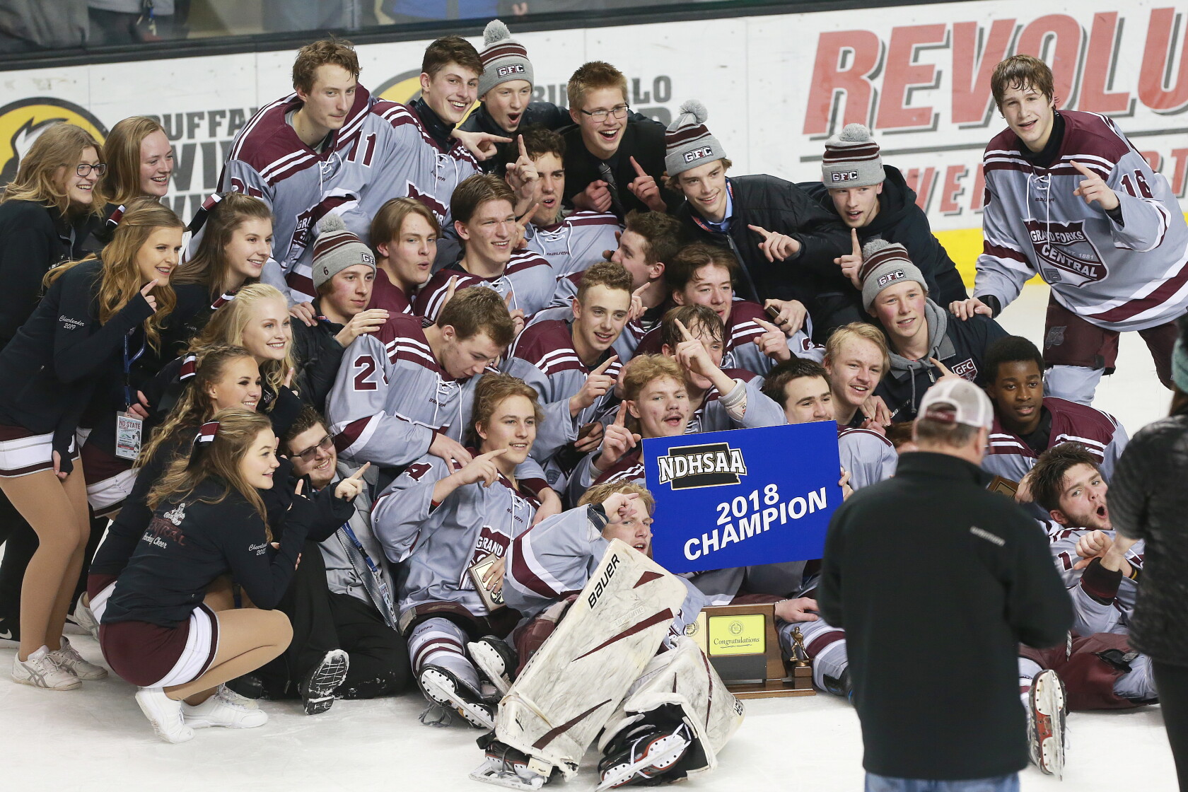 Central downs Bismarck Century, captures 27th state hockey title