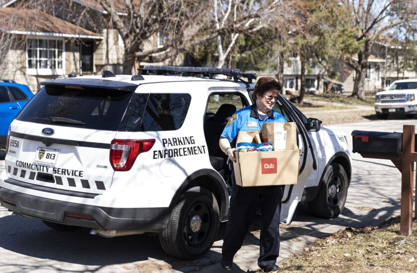 Community Service Officers deliver groceries