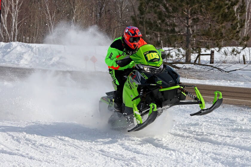Snowmobile racing.